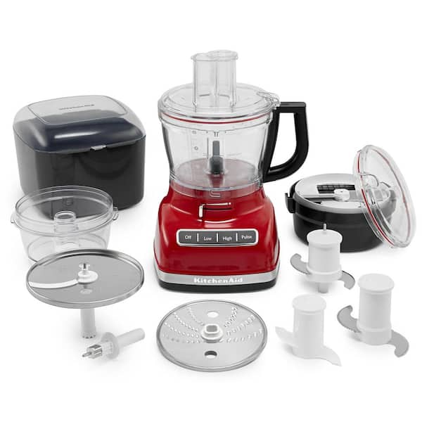 KitchenAid ExactSlice 14-Cup 3-Speed Red Food Processor KFP1466ER - The Home Depot