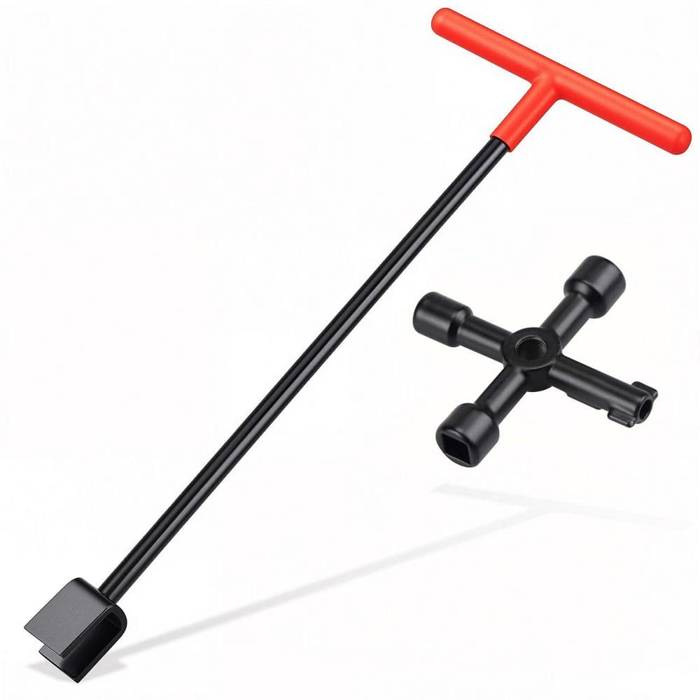 17 in. Water Meter Key with 4-Way Utility Key, Heavy-Duty Water Shut Off Tool for Curb Main price history on PriceWatchPro