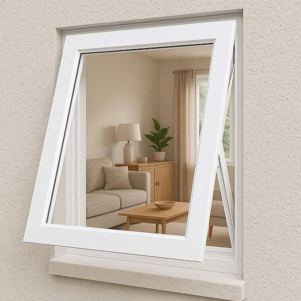 TEZA DOORS 47.5 in. x 23.5 in. White Aluminum Low-E Double-Pane