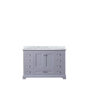 Dukes 48 in. W x 22 in. D Dark Grey Single Bath Vanity and Carrara Marble Top