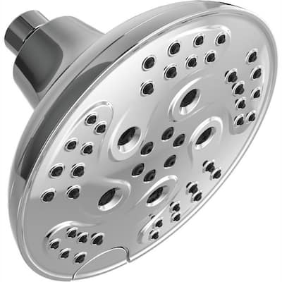 Pivotal 5-Spray H2OKinetic 6 in. Fixed Shower Head in Chrome