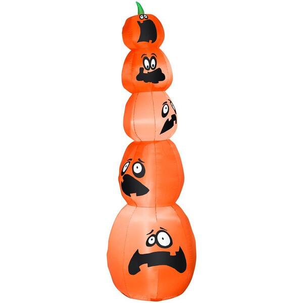 unbranded 8 ft. - Airblown Lighted Stacked Pumpkins
