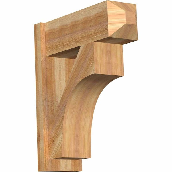 Ekena Millwork 8 in. x 26 in. x 22 in. Westlake Craftsman Rough Sawn Western Red Cedar Outlooker