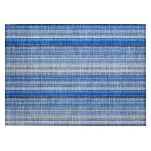 Chantille ACN543 Blue 1 ft. 8 in. x 2 ft. 6 in. Machine Washable Indoor/Outdoor Geometric Area Rug