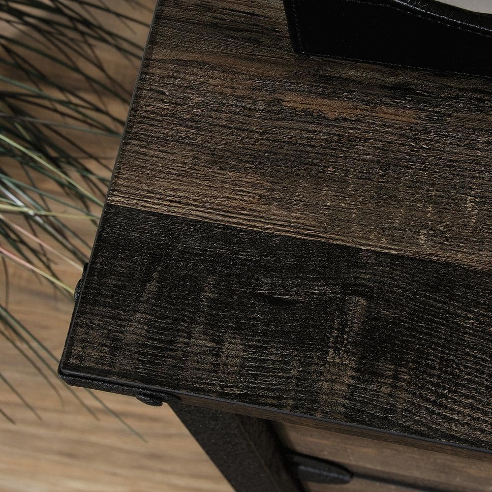 Carbon Oak 2-Drawer Industrial Lateral File Cabinet