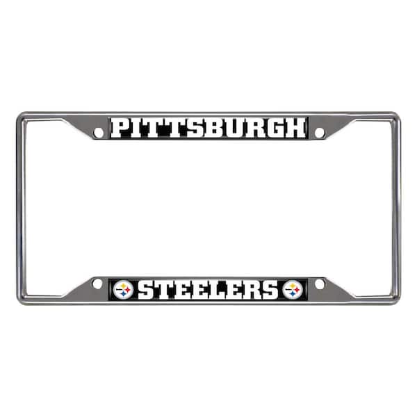 FANMATS NFL - Pittsburgh Steelers Chromed Stainless Steel License Plate Frame