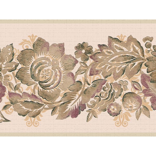Dundee Deco Falkirk Dandy Red Cream Bloomed Roses Floral Peel and Stick Wallpaper  Border DDHDBD9071  The Home Depot