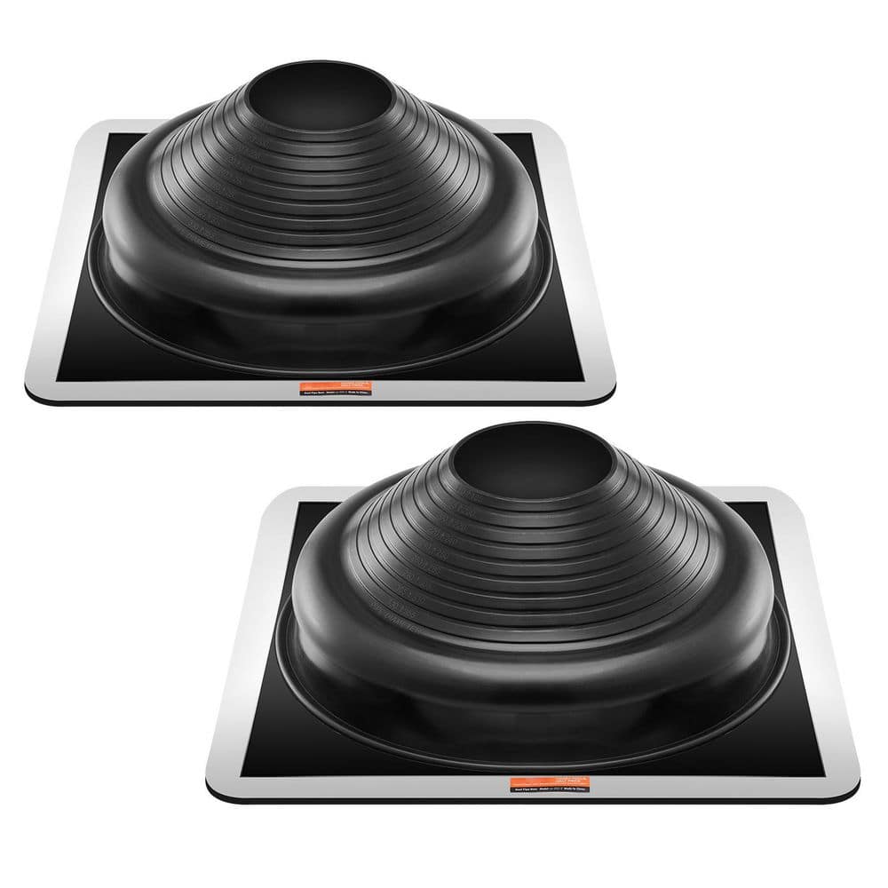 Roof Pipe Flashing Boots, 19.49 in. x 19.49in. Black, Aluminum Roof Pipe Flashing Boots, for Chimney, Wood Stove, 2-Pack price history on PriceWatchPro