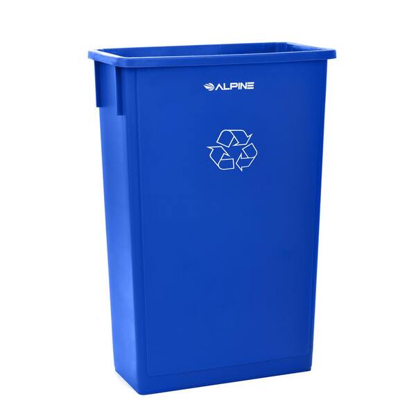 Alpine Industries 23 Gal. Blue Indoor Vented Commercial Trash