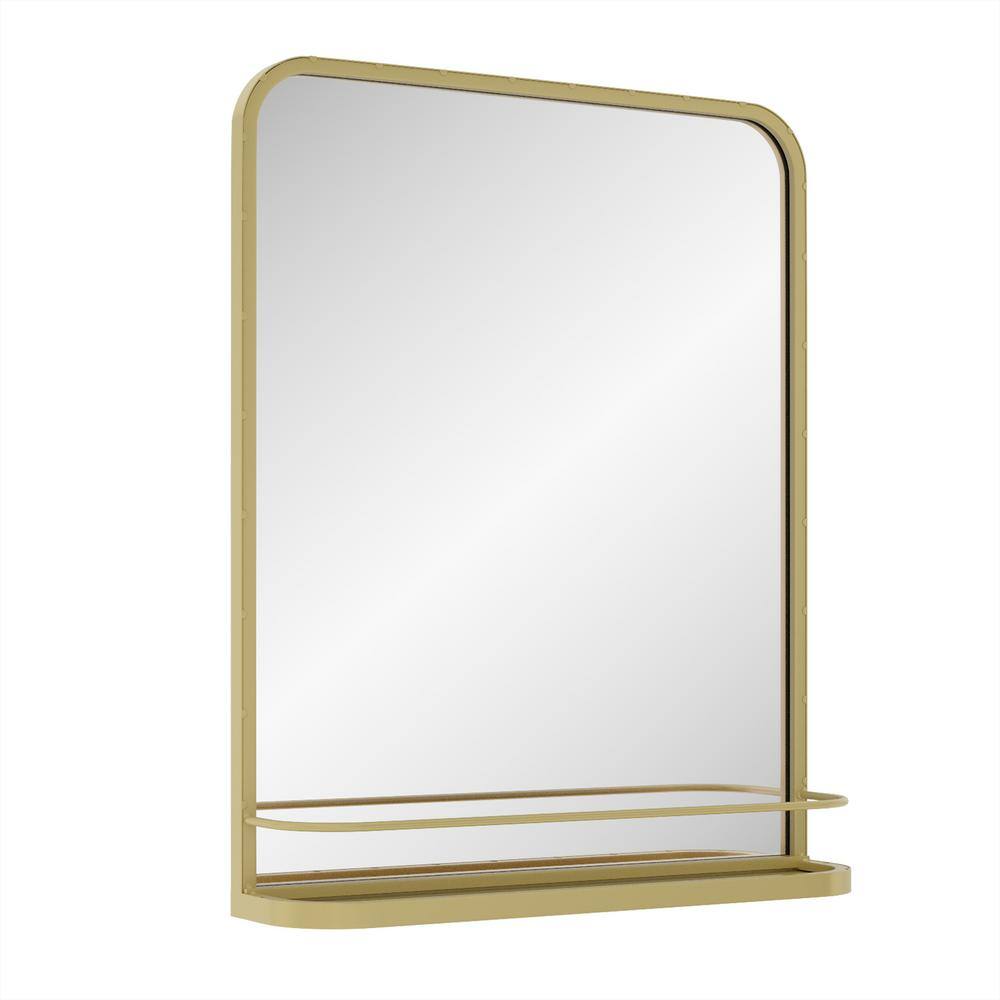 22 in. W x 27 in. H Rectangular Metal Framed Wall Bathroom Vanity Mirror in