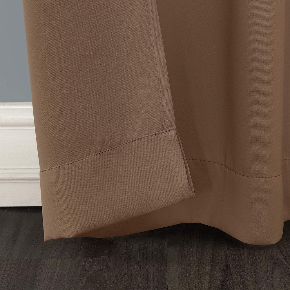 Barley Brown Blackout Energy Efficient Grommet Curtain Panel