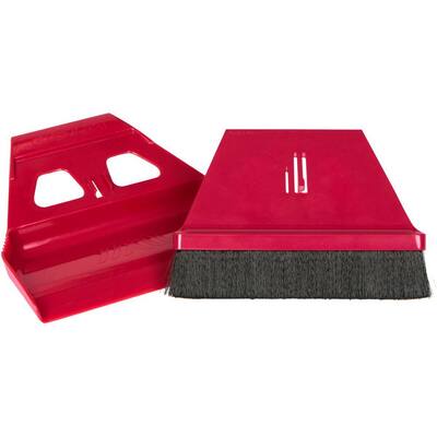 miniWISP 6 in. Red Whisk Broom and 7 in. Plastic Dust pan Set with Electrostatic Bristle Seal Technology