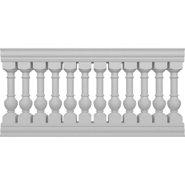 Ekena Millwork Fiberthane York Balustrade 72 in. L x 38 in. H Fiberglass Railing Kit