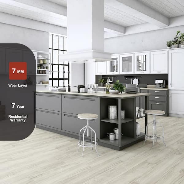 Lakeshore Pecan Stone 7 mm T x 7.6 in. W Laminate Wood Flooring (24.2 sqft/case)