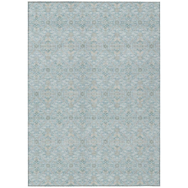 Chantille Machine Washable Indoor/Outdoor Abstract ACN2917 Sky 10 ft. x 14 ft. Area Rug