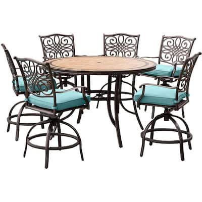 Seats 6 People Round Patio Dining Sets Furniture The Home Depot Round Patio Dining Sets, Round Patio Dining Table Seats 6