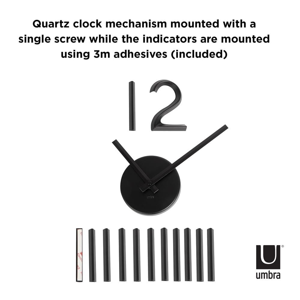 Black Metal Blink Wall Clock with Customizable Size