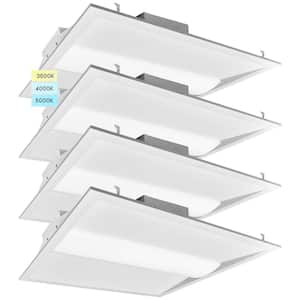 LUXRITE 12 in. x 12 in. 1500 Lumens Integrated LED Panel Light 18-Watt 5  Color Selectable Damp Rated UL-Listed LR24025-1PK - The Home Depot