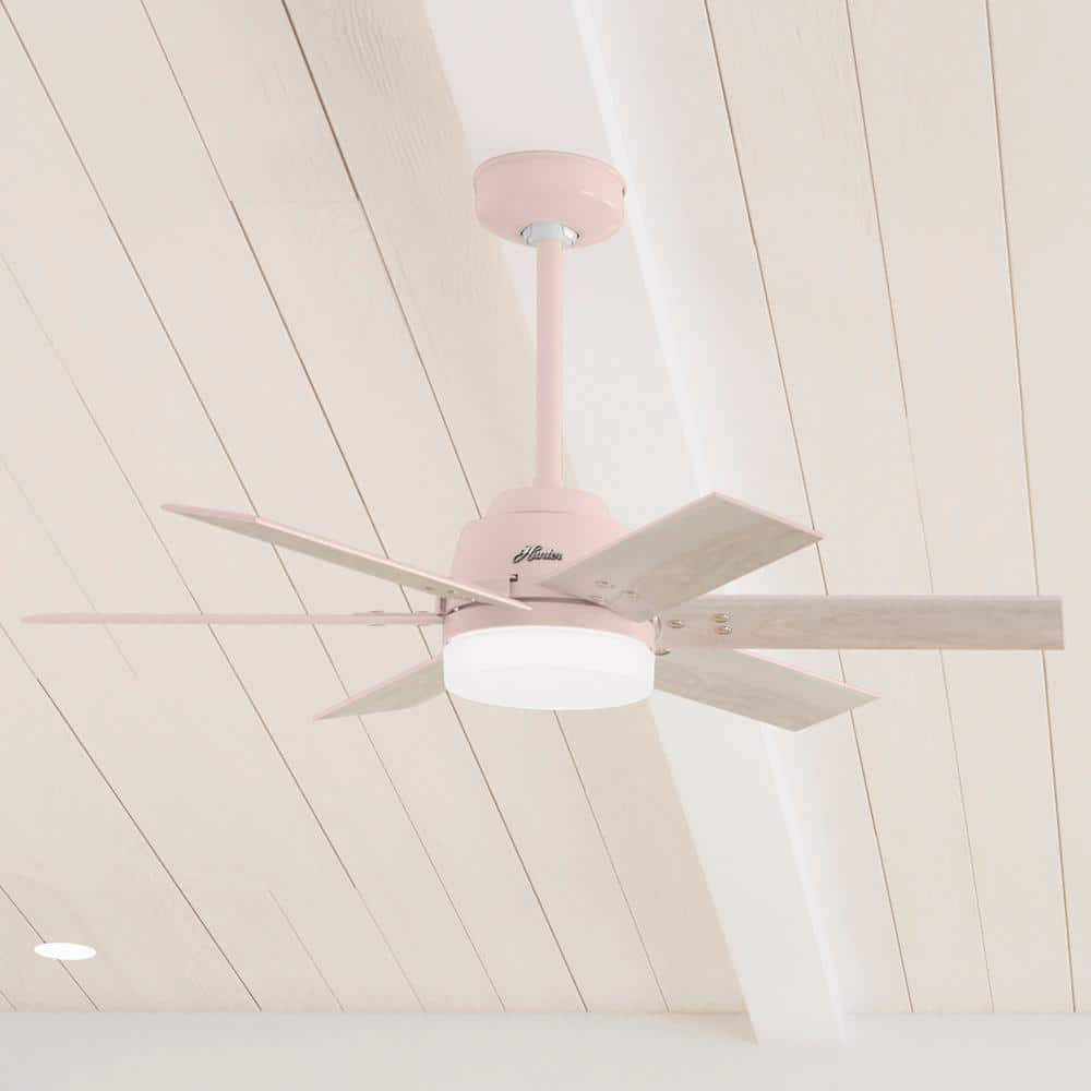 Hunter Pacer 44 in. Indoor Blush Pink Ceiling Fan with Light Kit