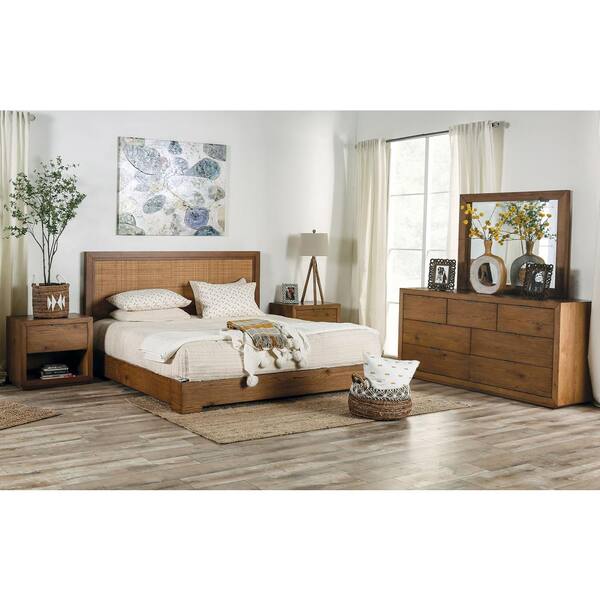 Furniture of America® Laurentian Dark Walnut 5-Piece Queen Panel