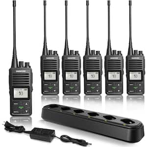 Modernized 5 Mile Range Rechargeable Waterproof Digital 2-Way Radio with Charger 6-Pack