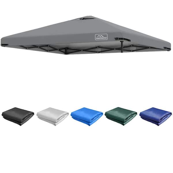 10 ft. x 10 ft. Dark Gray Pop Up Canopy Replacement Canopy Tent Top Cover with Air Vent (Top Only)