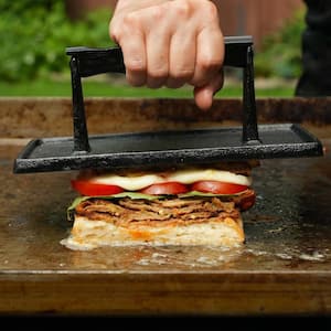5 in. Cast Iron Grill Press Grilling and Cooking Accessory
