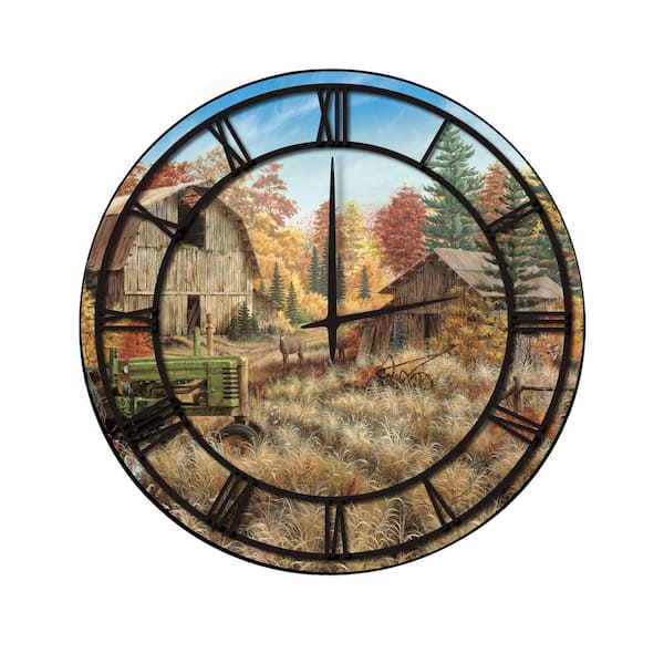Unbranded "Deer Valley" Full Coverage Art and Black Numbers Imaged Wall Clock