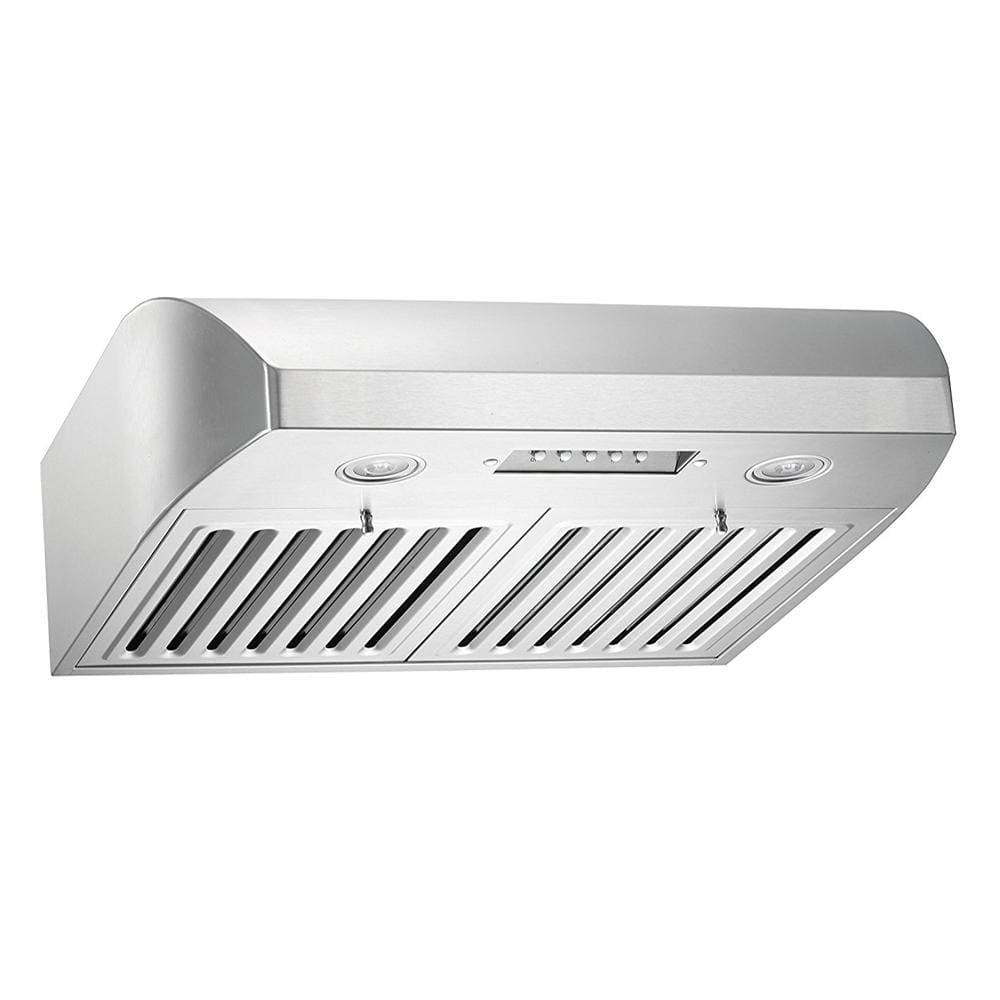 KOBE Range Hoods 30 in. 680 CFM Stainless Steel Under Cabinet Range Hood with QuietMode from the Brillia Collection, Silver
