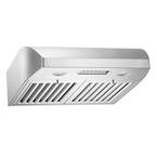 30 in. 680 CFM Stainless Steel Under Cabinet Range Hood with QuietMode from the Brillia Collection