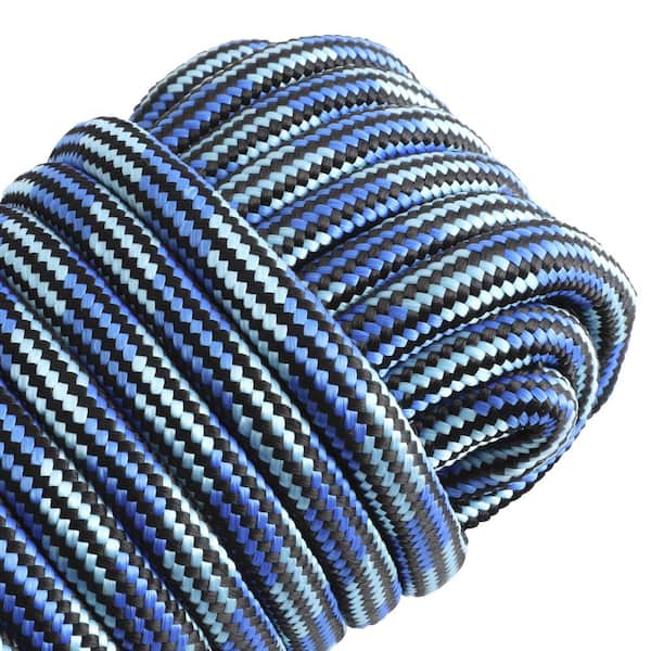 Climbing Rope: 7/16 in Rope Dia, Blue/Green/Silver, 150 ft Rope Lg, 603 lb  Working Load Limit
