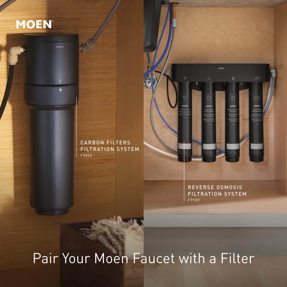 Chrome Pull-Down Kitchen Faucet with Water Filtration