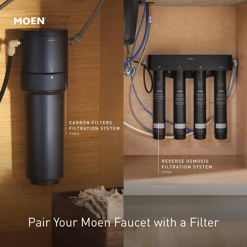 Matte Black Pull-Down Kitchen Faucet with Gold Handle