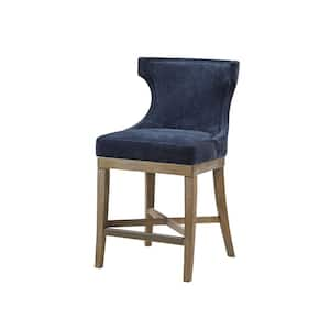 Fillmore 25.25 in. Navy Wood Counter Stool