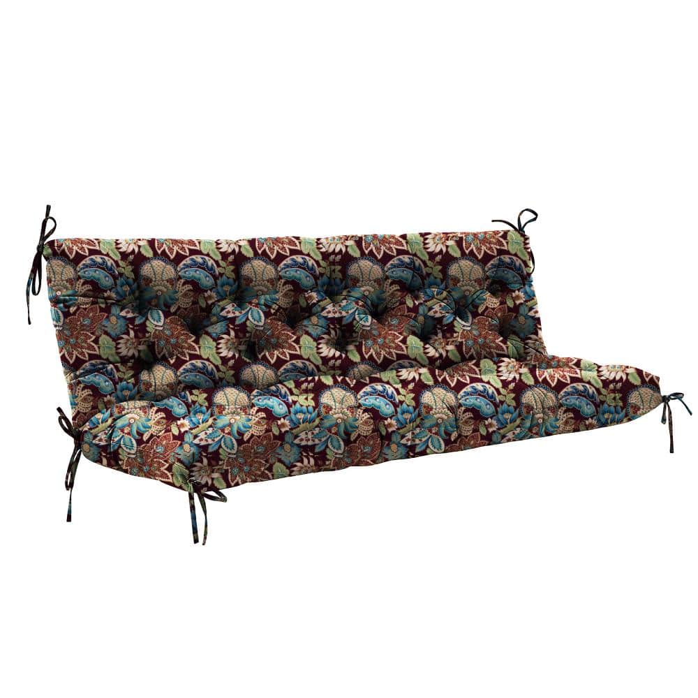 "48""Lx40""W Waterproof Bench Swing Cushion Set High Density Foam Backrest Pad,Floral" price history on PriceWatchPro