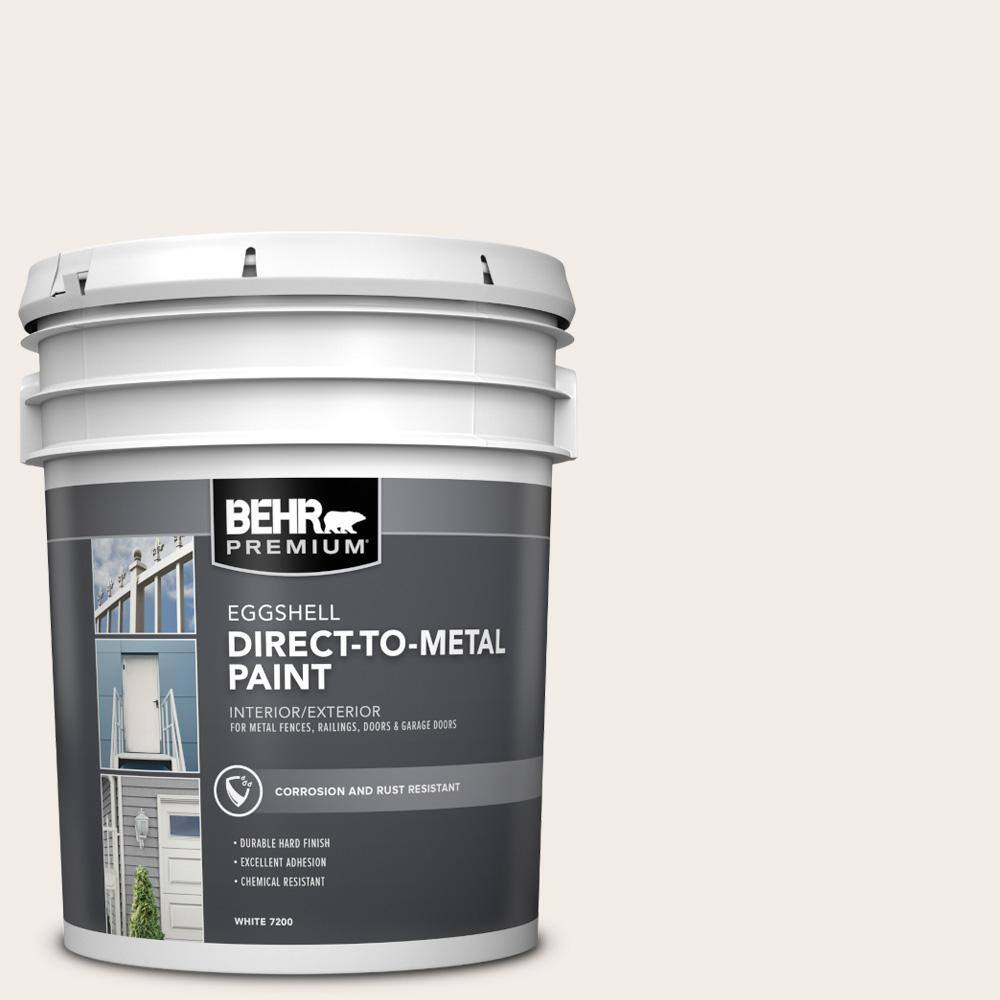BEHR PREMIUM 5 gal. RDW10 New House White Eggshell Direct to Metal