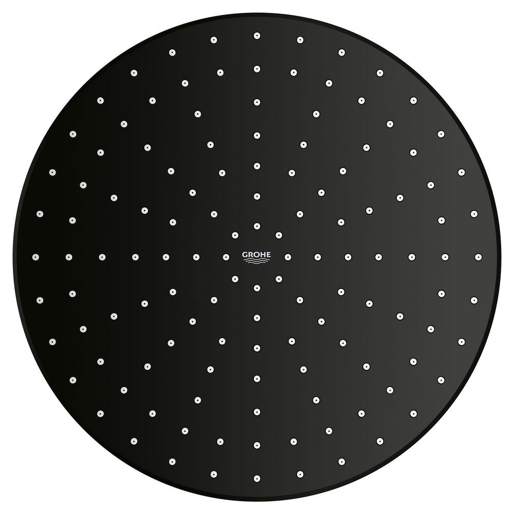 Matte Black 12-Inch Round Rain Shower Head