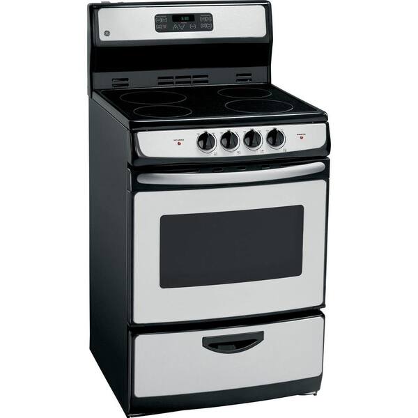 GE 24 in. 3.0 cu. ft. Electric Range in Stainless Steel