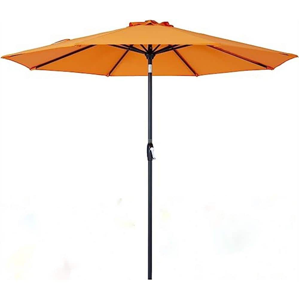 9 ft. Outdoor Market Tilt Patio Table Umbrella with Push Button and Crank, 