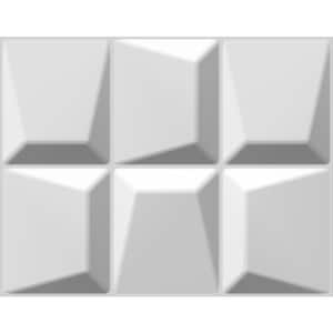 Falkirk Fifer 31 in. x 25 in. Paintable Off White Abstract Stones Fiber Decorative Wall Paneling