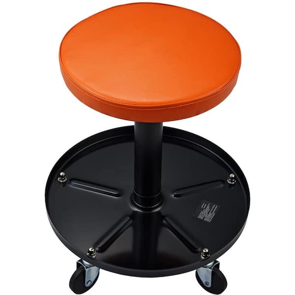 VEVOR Mechanic Stool, 250 lbs. Rolling Pneumatic Creeper Garage, Adjustable Height 22 in.-28 in. Padded Rolling Workshop Stool
