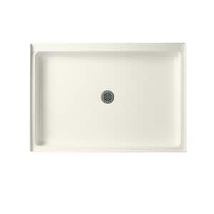 Swanstone 48 in. L x 34 in. W Alcove Shower Pan Base with Center Drain in Bisque
