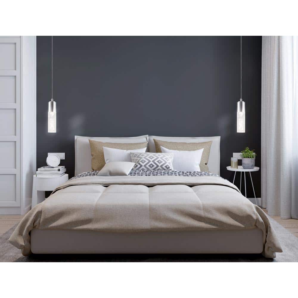Bolha 4.75" Chrome Acrylic LED Pendant Light