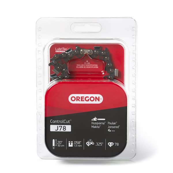 Oregon J78 Chainsaw Chain for 20in. Bar Fits Echo, Husqvarna, Makita, Poulan, Jonsered and others
