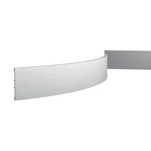 1/2 in. D x 4 in. W x 78-3/4 in. L Primed White Flexible Polyurethane Baseboard Moulding