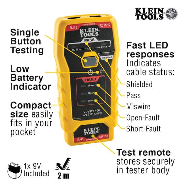 VDV LAN Tester Tool Set, 5-Piece