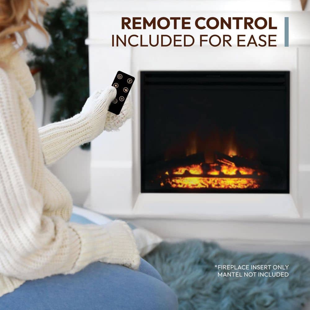 Cambridge 23-Inch Black Freestanding Electric Fireplace Heater