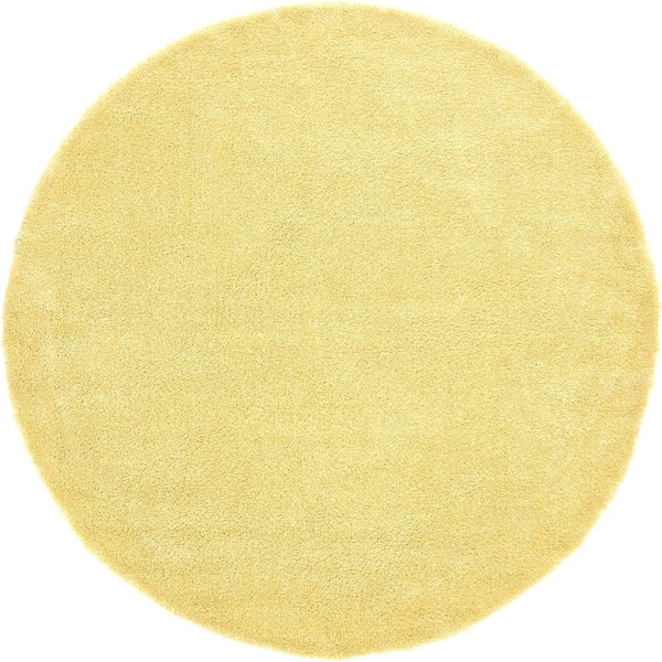 Solo Calabasas Yellow 8' 0 x 8' 0 Round Rug