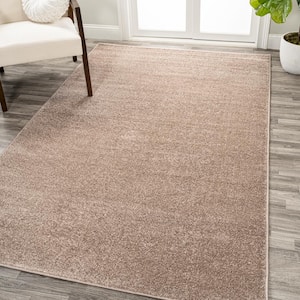 Haze Solid Low-Pile Beige 10 ft. x 14 ft. Area Rug