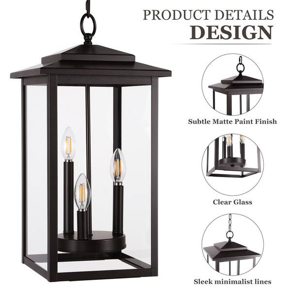 Craftmade Composite Lanterns 60-Watt 17-in Bronze Transitional Post Light Craftmade Composite Lanterns 60-Watt 17-in Bronze Transitional Post Light